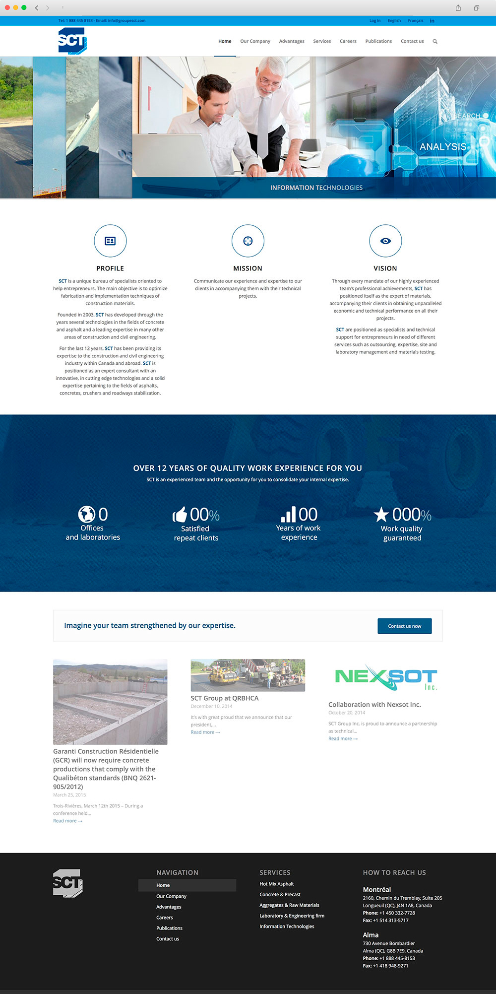 Diseño pagina Web para empresaespecializada en la tecnología relacionada al sectorde construcción