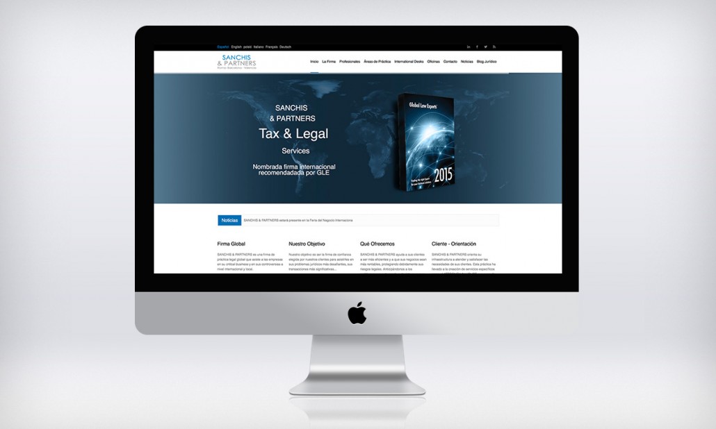 Desarrollo de portal Web autogestionable para un bufete de abogados en Valencia