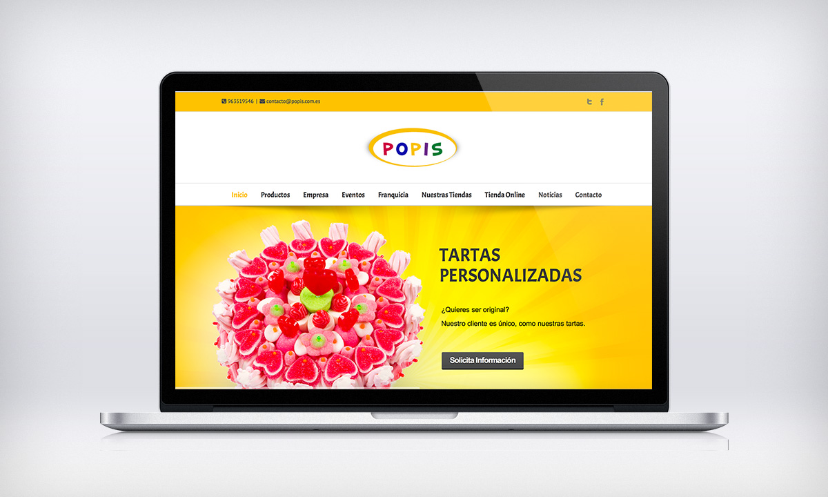 Diseño de pagina Web autogestionable para una tienda de chuches en Valencia