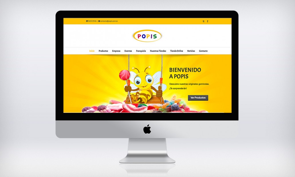 Diseño de pagina Web autogestionable para una tienda de chuches en Valencia