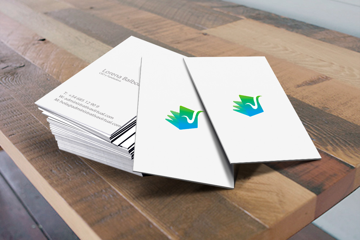 Diseño de tarjetas de visita para Administrativa Virtual en Valencia