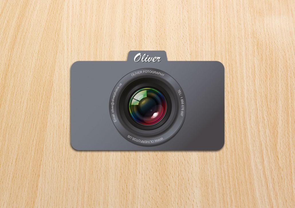 Tarjetas de visita creativas para un fotógrafo en EEUU