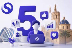 Community Manager gestionando redes sociales para empresas en Valencia con estrategia de marketing digital