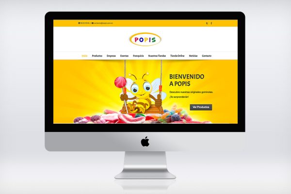 Diseño de pagina Web autogestionable para una tienda de chuches en Valencia
