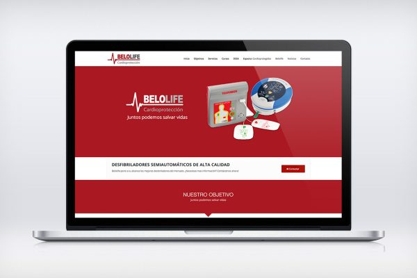 Diseño de página Web corporativa para una empresa especializada en la venta y la instalación de desfibriladores en Valencia