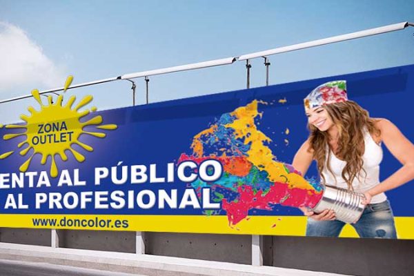 Diseño de lona publicitaria exterior