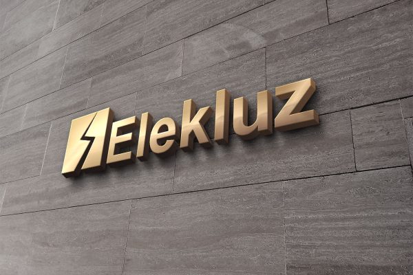 Diseño de logotipo para empresa de electricidad siñalítica pared