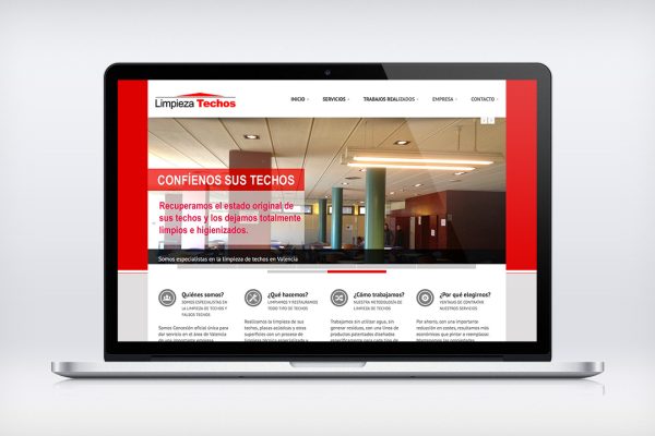 Diseño de pagina Web corporativa para una empresa de limpieza en Valencia