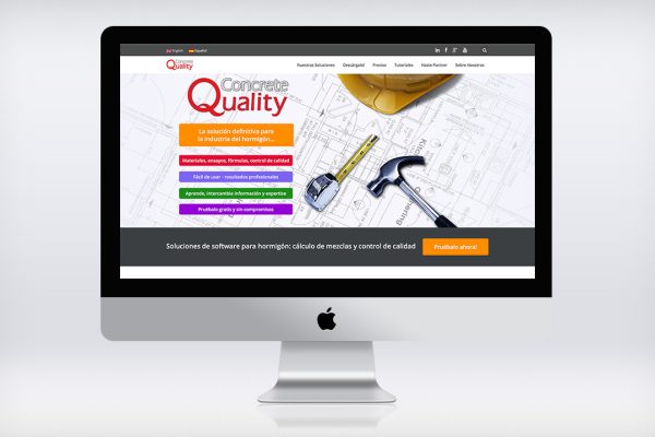 Diseño de pagina Web corporativa para una empresa especializada en tecnología relacionada a la industria del hormigón.
