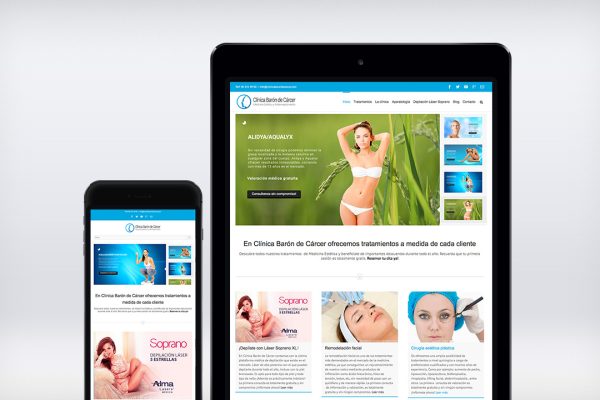 Diseño Web responsive para CBDC, Una clínica de belleza y estética en Valencia