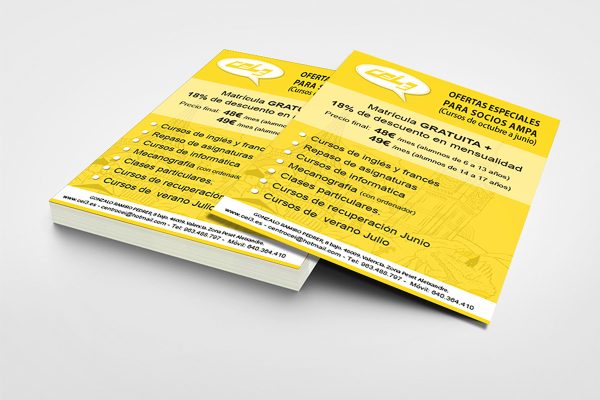 Diseño de flyers publicitario para CEI3