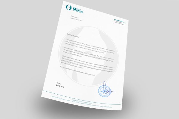 Folios membretados de oficina para Transmedical